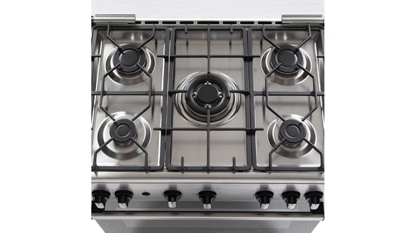 Serie 2 Cocina de gas de libre instalación PRO525-B IX Acero inoxidable HSK45I20SE HSK45I20SE-4