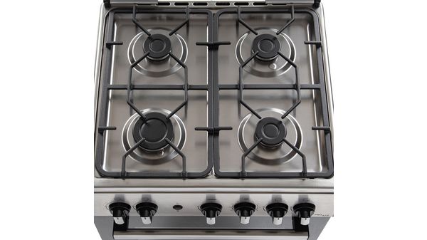 Serie 2 Cocina de gas de libre instalación PRO425 IX Gris claro HSG15I22SE HSG15I22SE-3