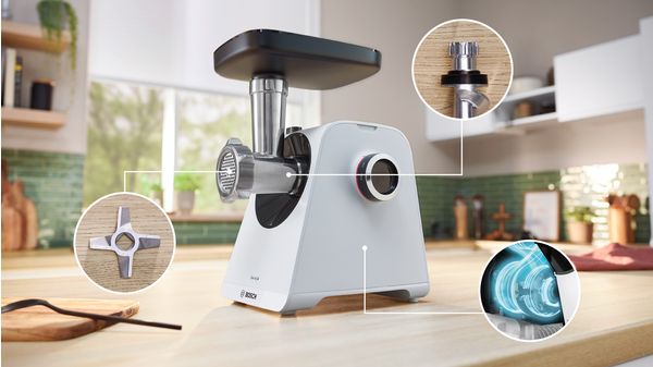 Serie 4 Köttkvarn MultiPower 1900 W Vit, vit MFWS420W MFWS420W-3