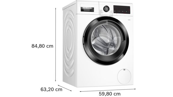 Serie 8 Tvättmaskin, frontmatad 9 kg 1600 v/min WAX32MA9SN WAX32MA9SN-7