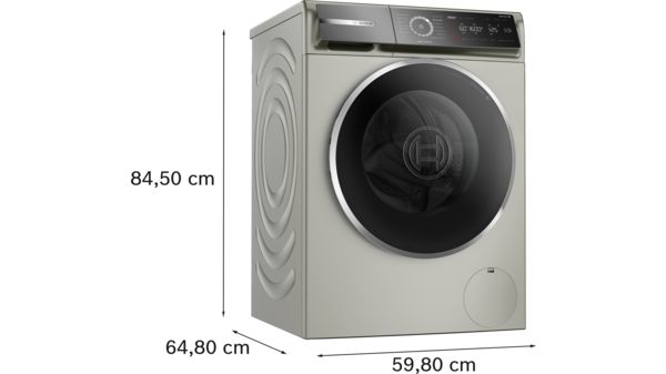 Serie 8 Waschmaschine, Frontlader 10 kg 1600 U/min., Silber-inox WGB2560X0 WGB2560X0-5