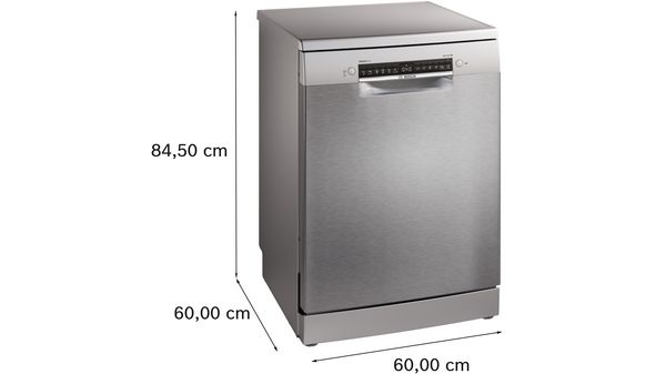 Serie 4 Szabadonálló mosogatógép 60 cm Szálcsiszolt acél színű SMS4EVI00E SMS4EVI00E-4