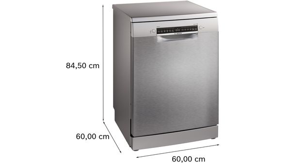 Serie 4 Szabadonálló mosogatógép 60 cm Szálcsiszolt acél színű SMS4HVI00E SMS4HVI00E-4