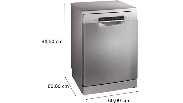 Serie 4 Szabadonálló mosogatógép 60 cm Szálcsiszolt acél színű SMS4HVI45E SMS4HVI45E-5