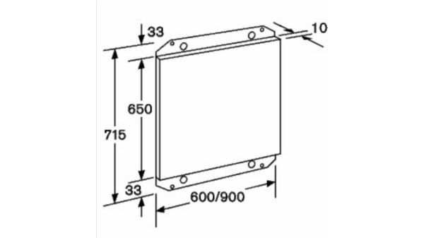 Rückwandpaneel Rückwandpaneel kpl.90cm 17000134 17000134-4