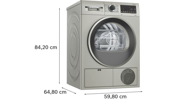 Series 4 condenser tumble dryer 9 kg Silver inox WPG24108IN WPG24108IN-5