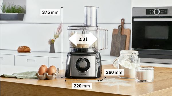 Procesador de alimentos MultiTalent 3 Plus 900 W Negro, Acero inoxidable MCM3PM386 MCM3PM386-4