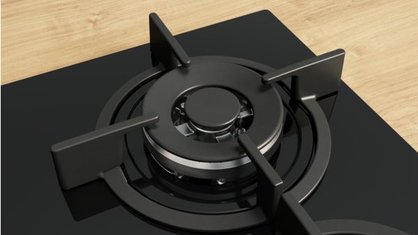 Serie 6 Placa de gas 60 cm Vidrio templado, Negro PPH6A6I10 PPH6A6I10-5