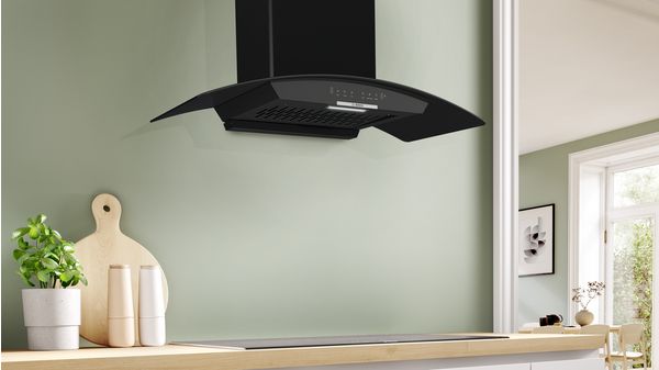 Series 4 wall-mounted cooker hood 60 cm Black DWA98IJ60I DWA98IJ60I-2