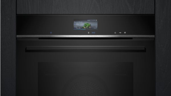 iQ700 Inbyggnadsugn med fullSteam 60 x 60 cm Svart HS736G3B1 HS736G3B1-2