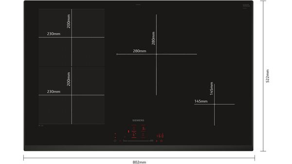 iQ700 Induktionshäll 80 cm utan ram EX851HEC1E EX851HEC1E-5