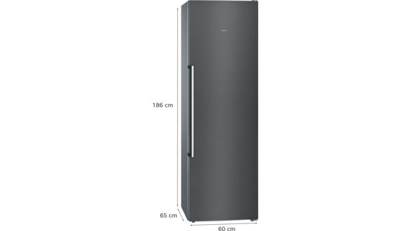 B-vara -iQ500 Frysskåp 186 x 60 cm blackSteel GS36NAXEP-B GS36NAXEP-B-6