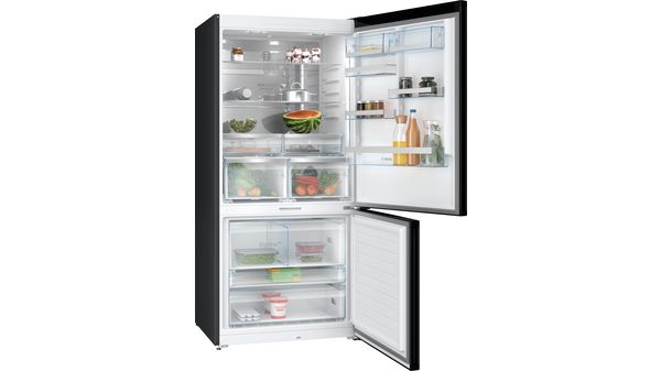 Serie 8 Frigorífico combinado de libre instalación 186 x 86 cm Acero negro cepillado antihuellas KGP86AXB0N KGP86AXB0N-2