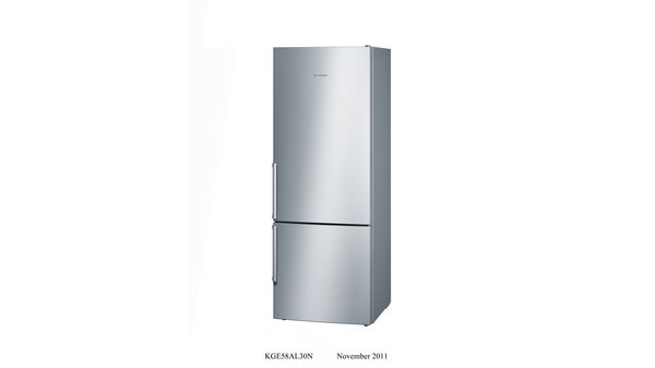 Serie | 6 free-standing fridge-freezer with freezer at bottom 191 x 70 cm Stainless steel look KGE58DL30U KGE58DL30U-1