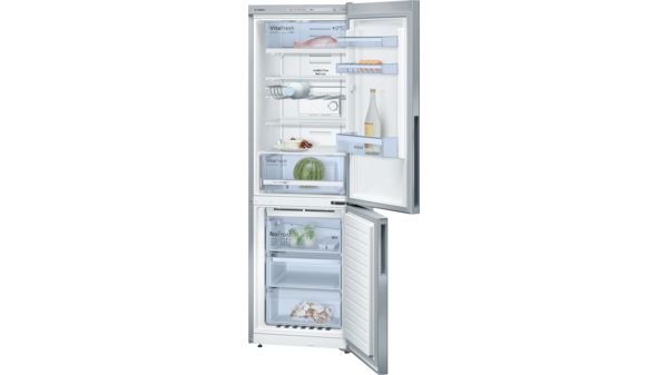 Serie | 4 free-standing fridge-freezer with freezer at the bottom Inox-look KGN36VL21 KGN36VL21-1