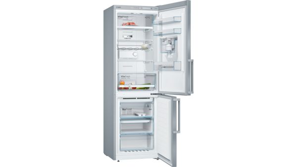 Serie | 4 Frigorífico combinado de libre instalación 186 x 60 cm Acero inoxidable antihuellas KGD36VI30 KGD36VI30-1