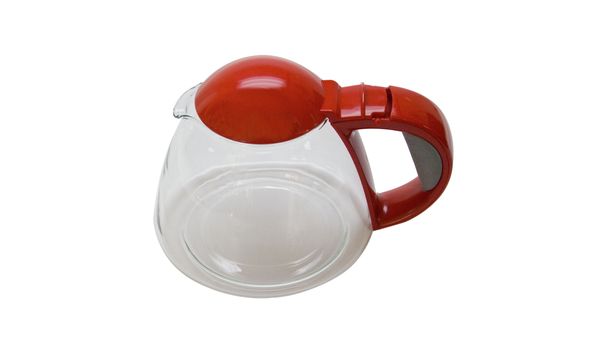 Glass jug Teapot compl. w. handle, 0.7l,  red/gray 00646202 00646202-1