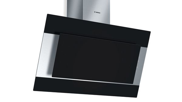 Serie | 8 wall-mounted cooker hood 90 cm clear glass black printed DWK09M760 DWK09M760-3