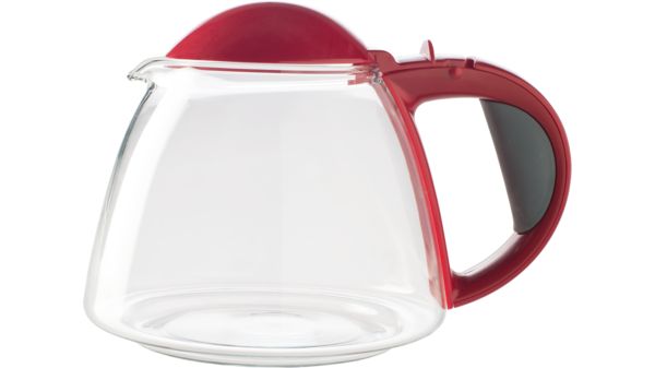 Glass jug Teapot compl. w. handle, 0.7l,  red/gray 00646202 00646202-2