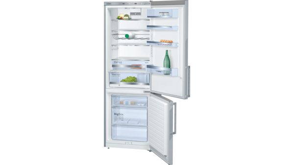 Serie | 6 Szabadonálló, alulfagyasztós hűtő-fagyasztó kombináció Inox - könnyű tisztítás KGE49AI31 KGE49AI31-1