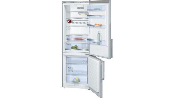 Serie | 6 free-standing fridge-freezer with freezer at bottom Inox-easyclean KGE49BI30G KGE49BI30G-1