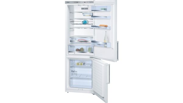 Serie | 6 free-standing fridge-freezer with freezer at bottom White KGE49BW41G KGE49BW41G-1