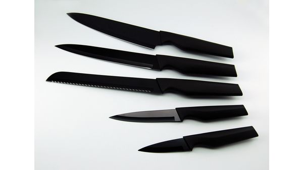Bloc porte-couteaux BLOC 5 COUTEAUX SOFT TOUCH LAMES ANTI ADHERENTE Le Couteau du Chef® 00576687 00576687-1