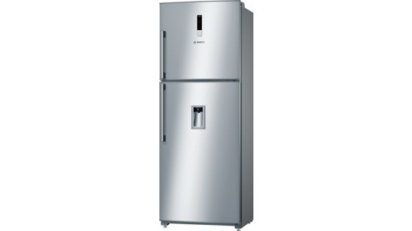Serie | 4 free-standing fridge-freezer with freezer at top Inox-look KDN46BL212 KDN46BL212-2