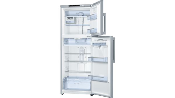 Serie | 4 free-standing fridge-freezer with freezer at top Inox-look KDN46BL212 KDN46BL212-1