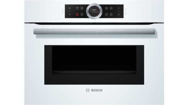 Series 8 Built-in compact oven with microwave function 60 x 45 cm White CMG633BW1 CMG633BW1-1