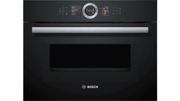 Series 8 Built-in compact oven with microwave function 60 x 45 cm Black CMG6764B1 CMG6764B1-1