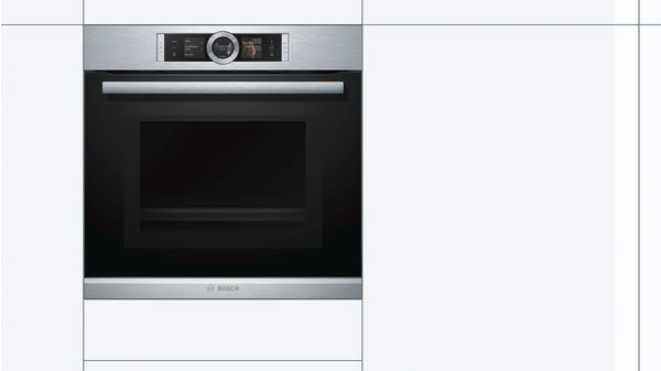 Series 8 Built-in oven with added steam and microwave function 60 x 60 cm Stainless steel HNG6764S1 HNG6764S1-2