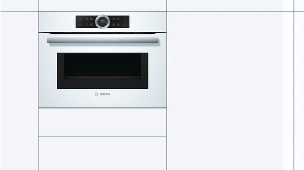 Series 8 Built-in compact oven with microwave function 60 x 45 cm White CMG633BW1 CMG633BW1-2