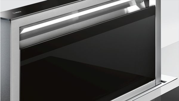 Series 8 Downdraft hood 90 cm clear glass black printed DDA097G59B DDA097G59B-4