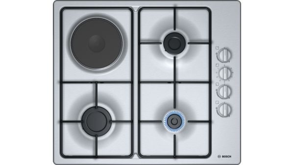 Serie | 2 Mixed hob (gas and electric) 60 cm Stainless steel PBY6C5B80Q PBY6C5B80Q-1