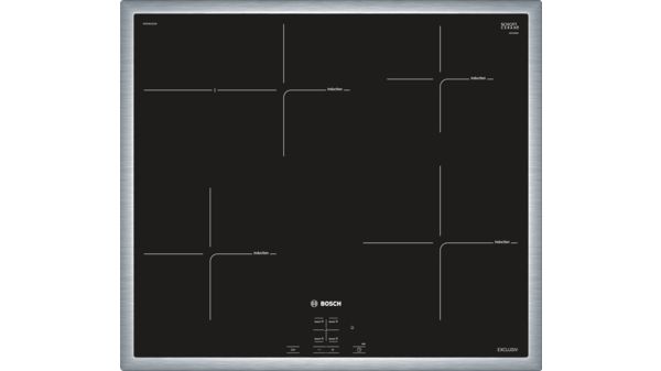 Series 4 Induction hob 60 cm control panel on the cooker, Black, surface mount with frame NIF645CB1M NIF645CB1M-1