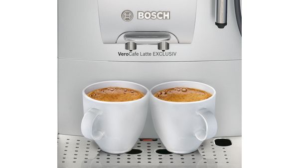 VeroCafe Latte EXCLUSIV Kaffeevollautomat Silber 