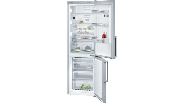 Serie | 6 Free-standing fridge-freezer with freezer at bottom 187 x 60 cm Inox-easyclean KGN36HI32 KGN36HI32-1