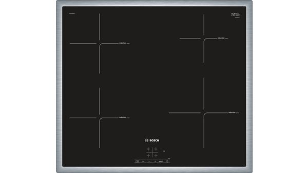 Series 4 Induction hob 60 cm Black, surface mount with frame PIE645BB1E PIE645BB1E-1
