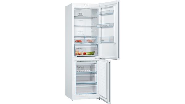 Bosch KGN36XW30. Frigorífico Combi NoFrost, A++ consumo 25% menos