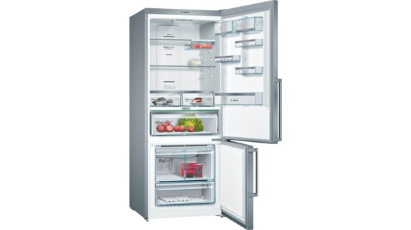 Serie | 6 free-standing fridge-freezer with freezer at bottom 186 x 75 cm Stainless steel (with anti-fingerprint) KGN76AI30U KGN76AI30U-3