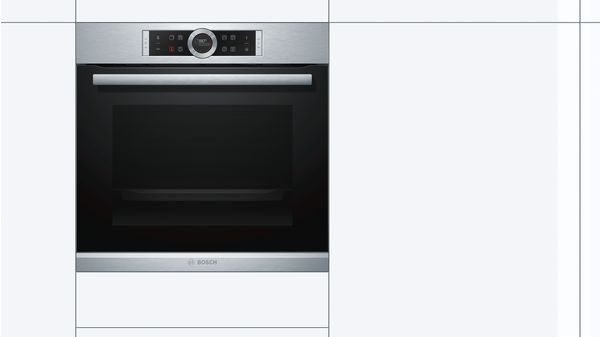 Series 8 Built-in oven with added steam function 60 x 60 cm Stainless steel HRG675BS1 HRG675BS1-2