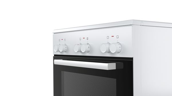 Serie | 4 Ελεύθερη κουζίνα με ηλεκτρικές εστίες Λευκό HCA722120G HCA722120G-4