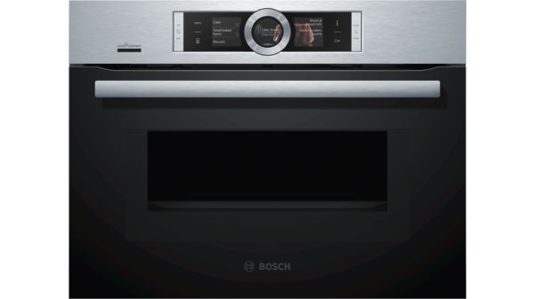 Series 8 Built-in compact oven with microwave function 60 x 45 cm Stainless steel CMG676BS6B CMG676BS6B-1