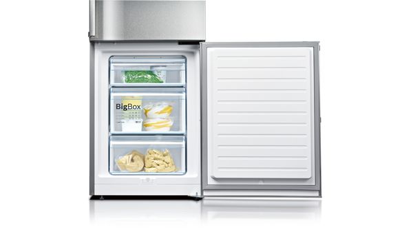 Serie | 4 vrijstaande koel-vriescombinatie met bottom-freezer 186 x 60 cm RVS look KGV36EL30 KGV36EL30-5