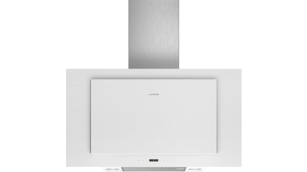 iQ500 Vägghängd köksfläkt 90 cm Klarglas med vitt tryck LC97FLP20 LC97FLP20-1