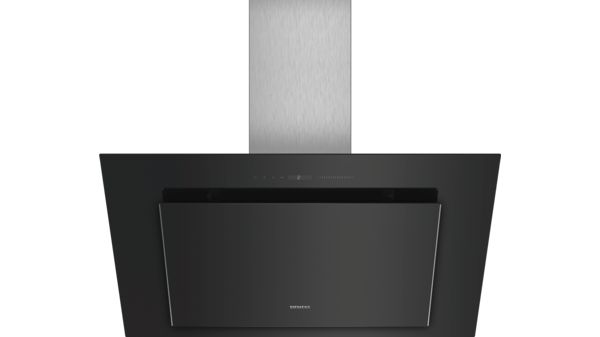 iQ500 Væghængt emhætte 90 cm klart glas med sort tryk, Sort LC98KLV60 LC98KLV60-1
