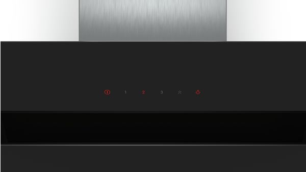 Serie | 4 Wall-mounted cooker hood 60 cm clear glass black printed DWK67HM60B DWK67HM60B-2