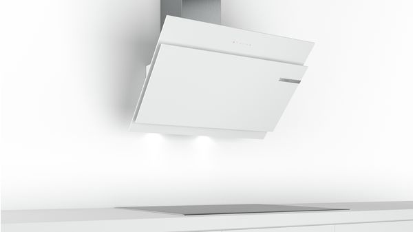 Series 6 wall-mounted cooker hood 90 cm clear glass white printed DWK97JM20 DWK97JM20-5