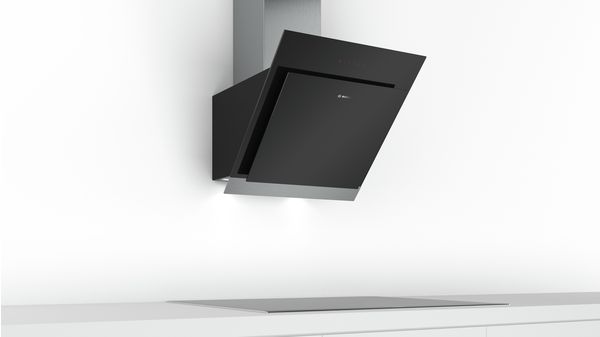 Serie | 4 Wall-mounted Extractor Hood 60 cm clear glass black printed DWK67HM60 DWK67HM60-5
